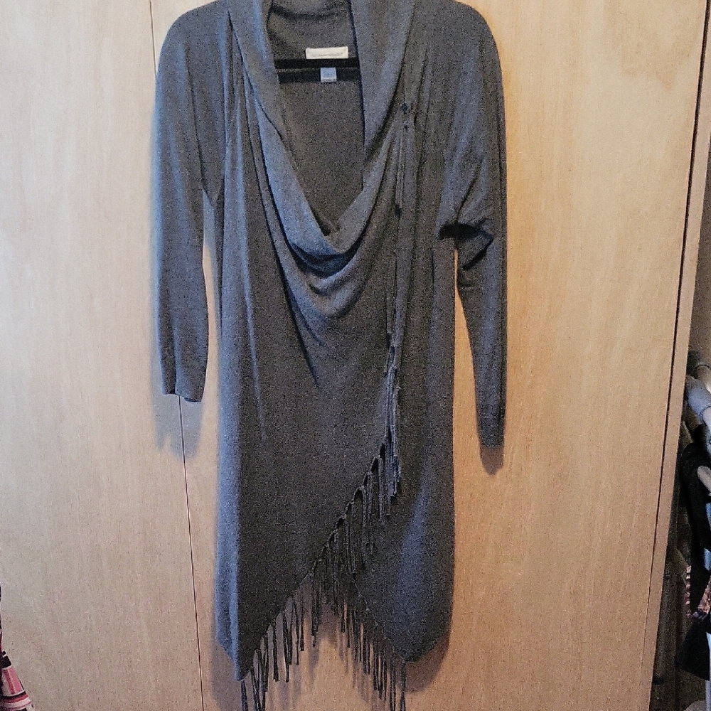 Christopher & Banks Gray Cowl Neck Sweater